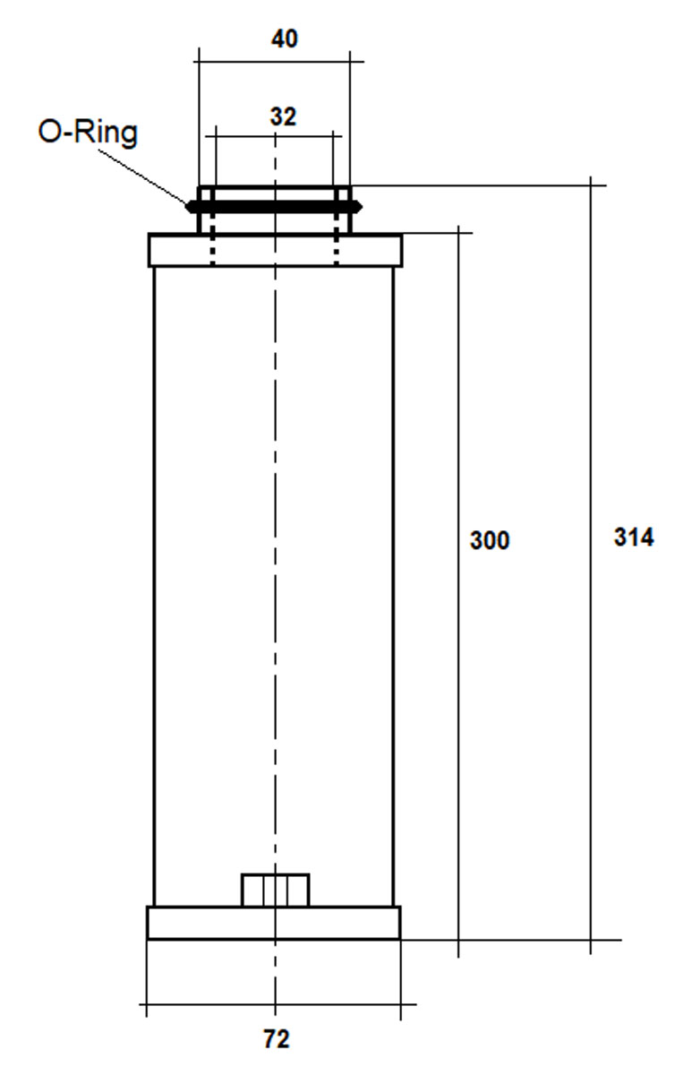 Feinfilter für Walker-Filtergehäuse A106, Filterelement-Nr. E731X1