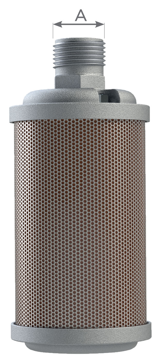 Abluftschalldämpfer BSPT, Anschluss 3/4"